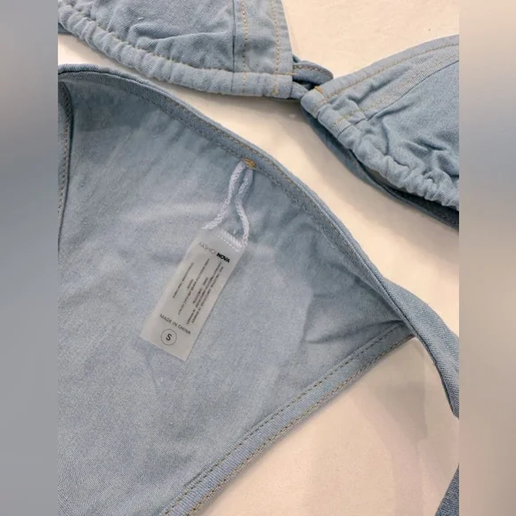 NWT ✨ Fashion Nova denim bikini set - Picture 8 of 10